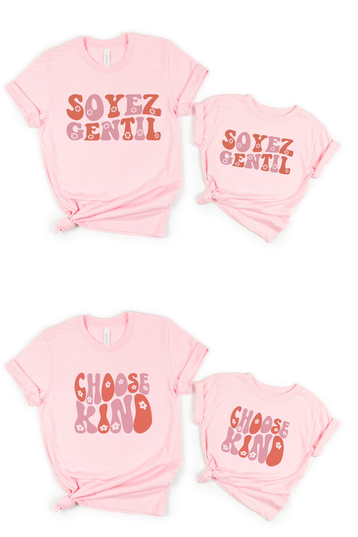 Be Kind |Soyez Gentil| Pink Shirt Day| Adult / Youth