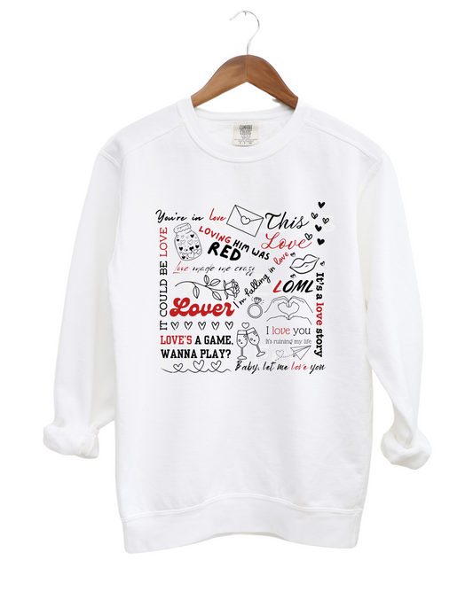 Love Songs Crew Sweater| Adult / Youth