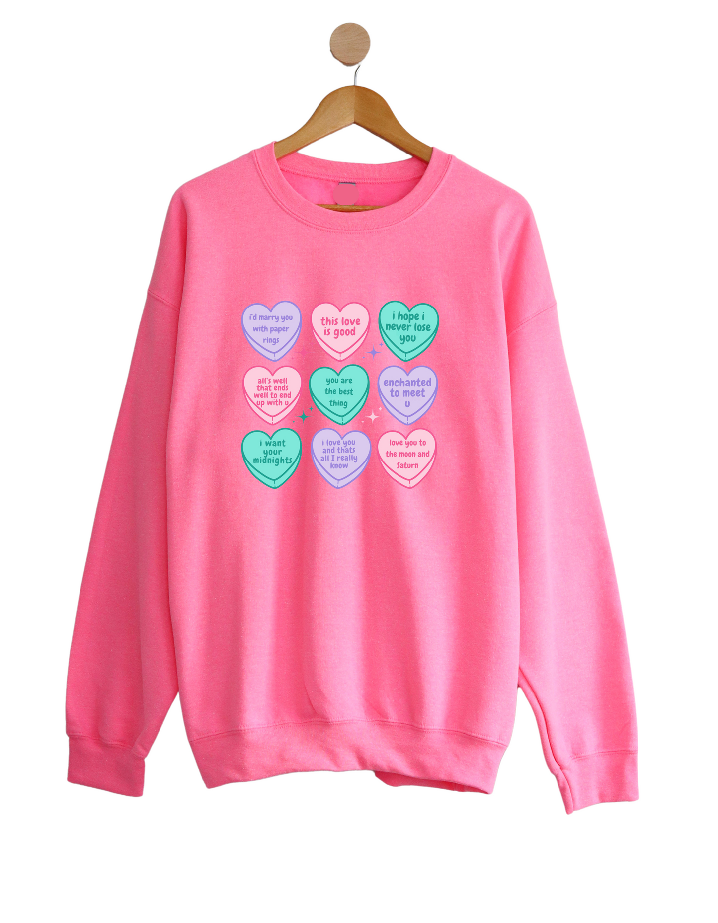 TS Candy Hearts | Crewneck