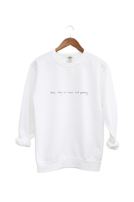 In love and poetry.. |TPD | Swiftie Collection | Comfort Crewneck